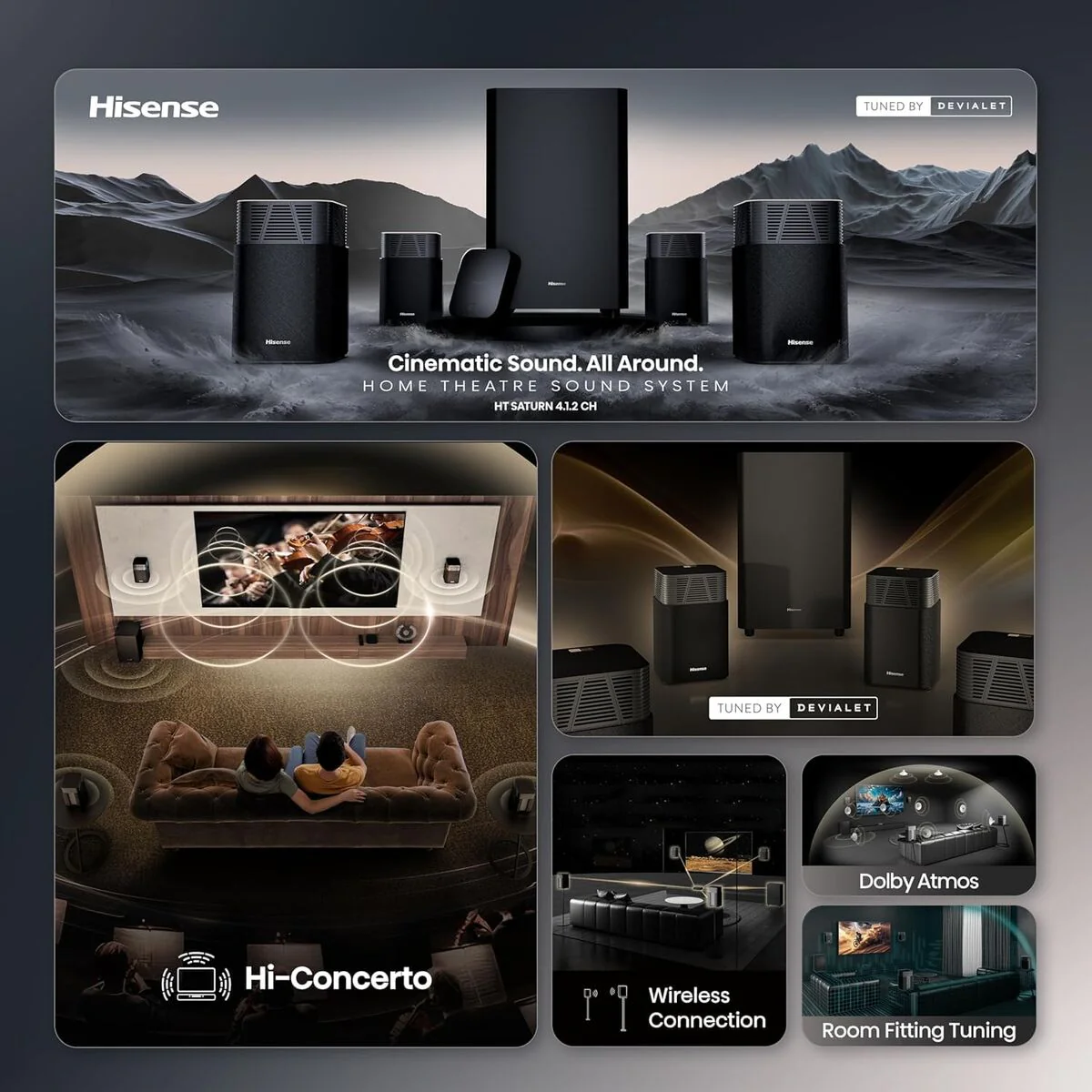 Barra de Sonido Hisense HT SATURN Negro - Image 8