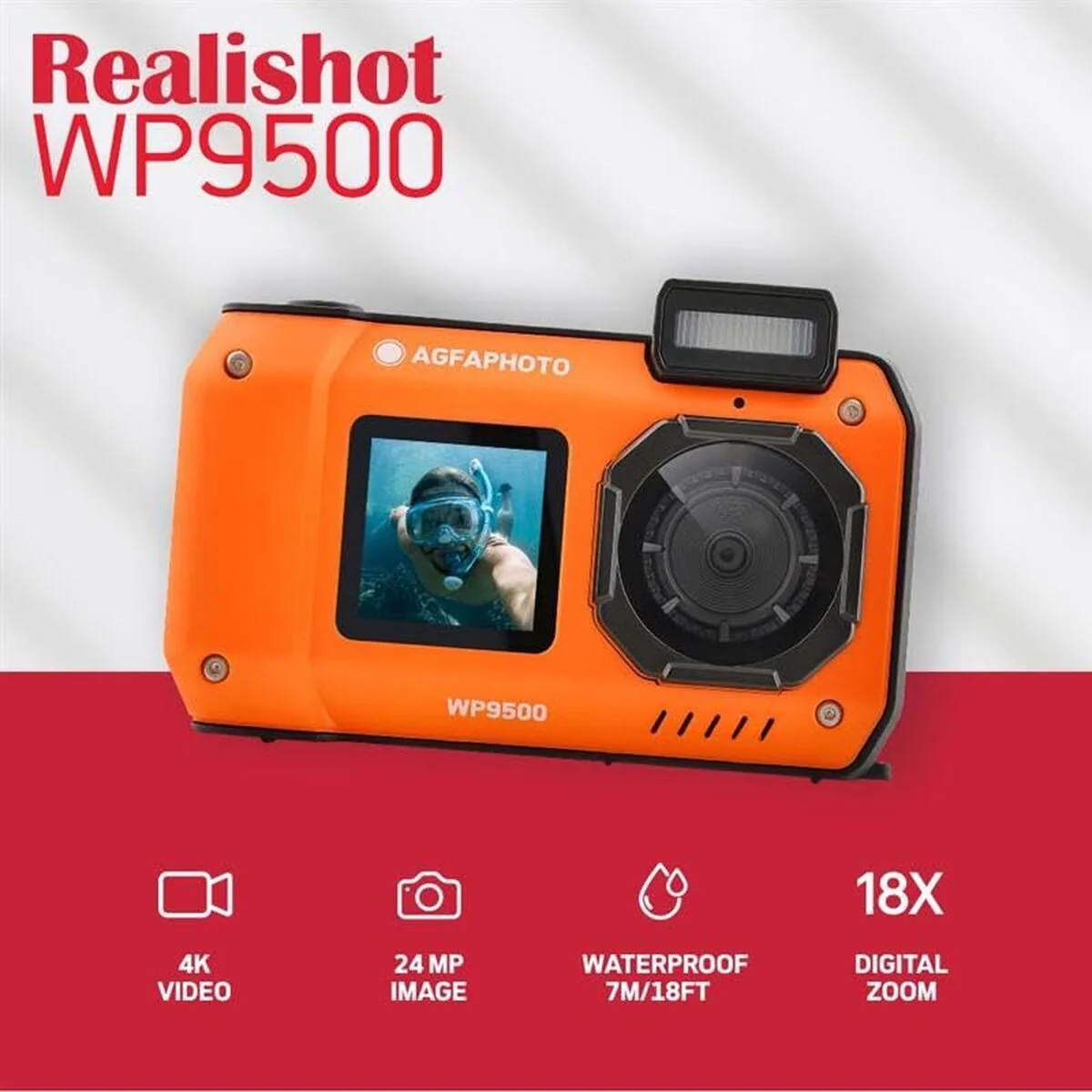 Cámara Digital Infantil Agfa WP9500OG Waterproof - Image 8