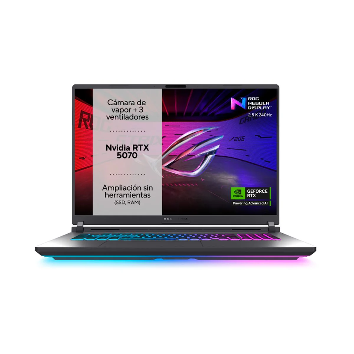Laptop Asus ROG Strix G18 G815LP-S9034 17" intel core ultra 9 275HX 32 GB RAM 1 TB SSD nvidia geforce rtx 5070 Qwerty Español - Image 2