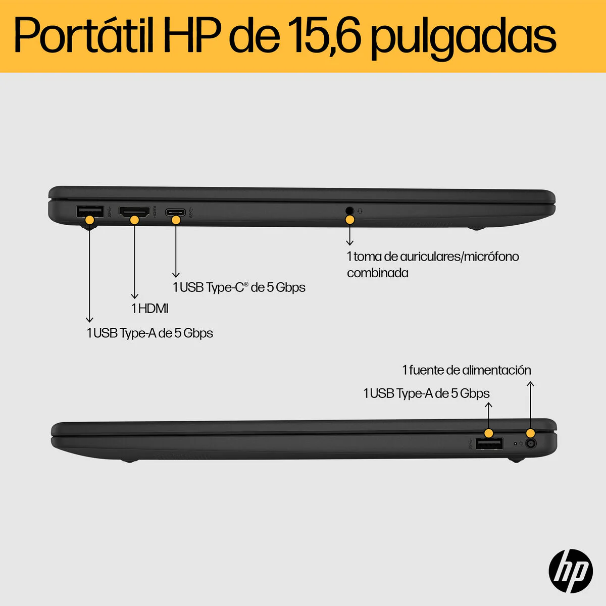 Laptop HP B56HYEA 15,6" AMD Ryzen 7 7730U 16 GB RAM 512 GB SSD - Image 2
