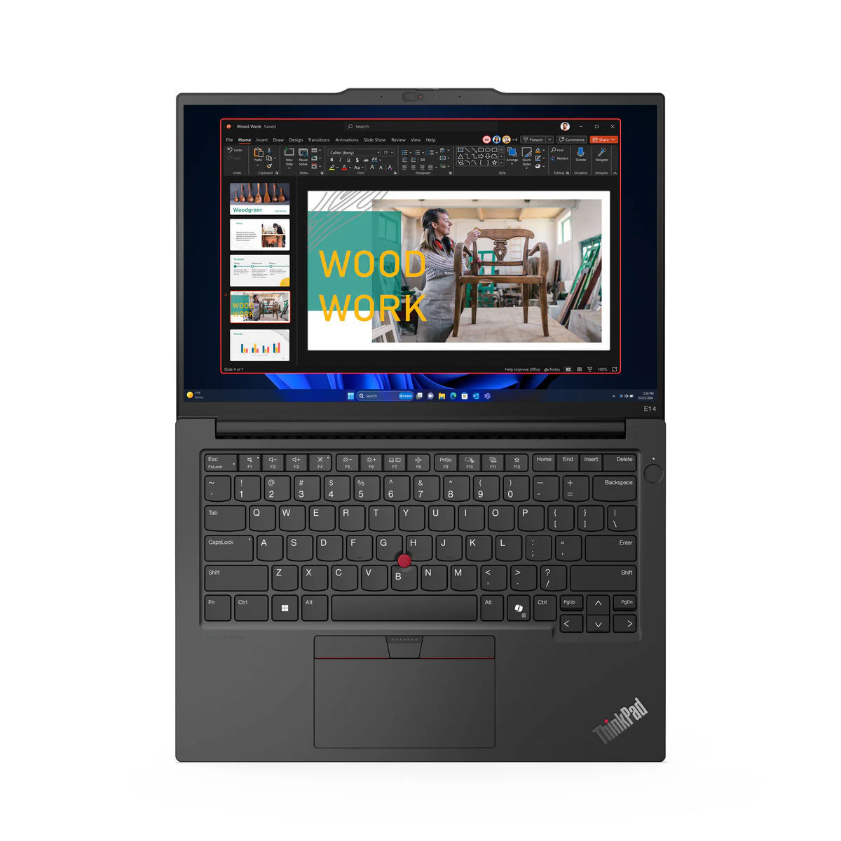 Laptop Lenovo THINKPAD E16 G2 14" 16" AMD Ryzen 5 7535HS 16 GB RAM 512 GB SSD Qwerty Español (Reacondicionado A) - Image 8