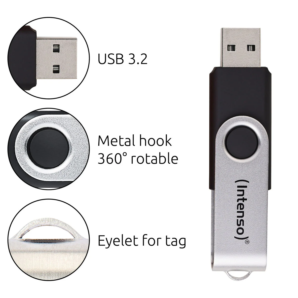 Memoria USB INTENSO Office Line 128 GB Negro - Image 4