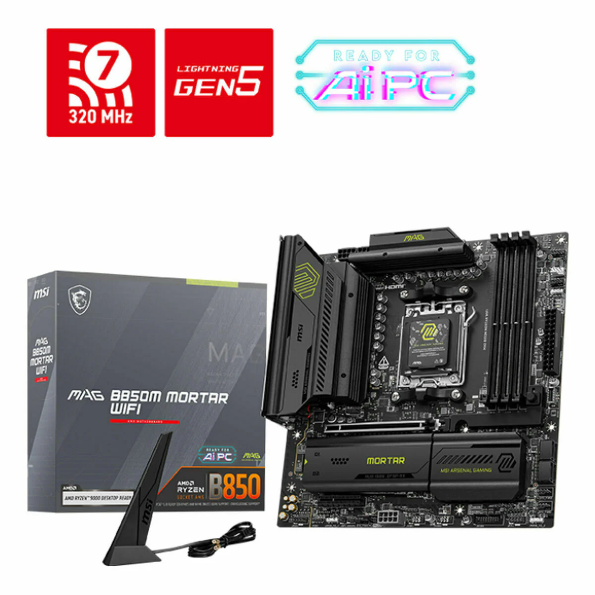 Placa Base MSI MAG B850M MORTAR WIFI AMD AM5 - Image 10