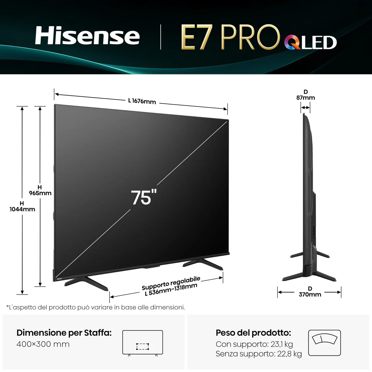 Smart TV Hisense 75E7Q PRO 75" 4K Ultra HD LED HDR D-LED QLED - Image 5
