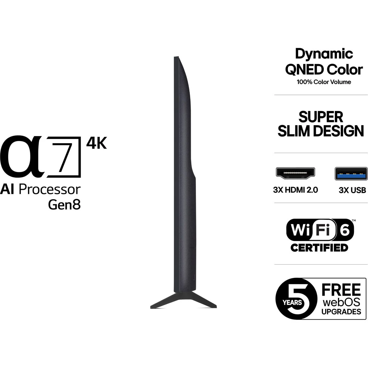 Smart TV LG 43QNED70A6A.AEU 4K Ultra HD 43" LED HDR QNED - Image 6