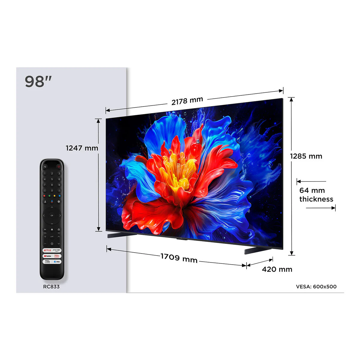 Smart TV TCL 98P8K 98" 4K Ultra HD HDR QLED - Image 3