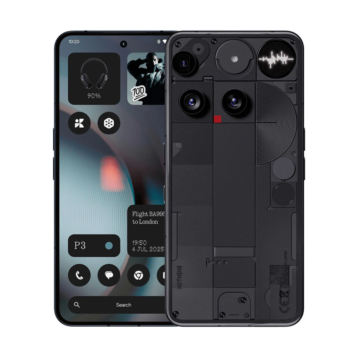 Smartphone Nothing Phone 3 5G 6,67" Octa Core Qualcomm Snapdragon 8s Gen 4 16 GB RAM 512 GB Negro