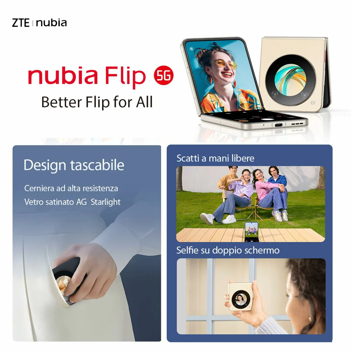 Smartphone ZTE NUBIA FLIP 6,9" Octa Core 8 GB RAM 256 GB Negro - Image 9