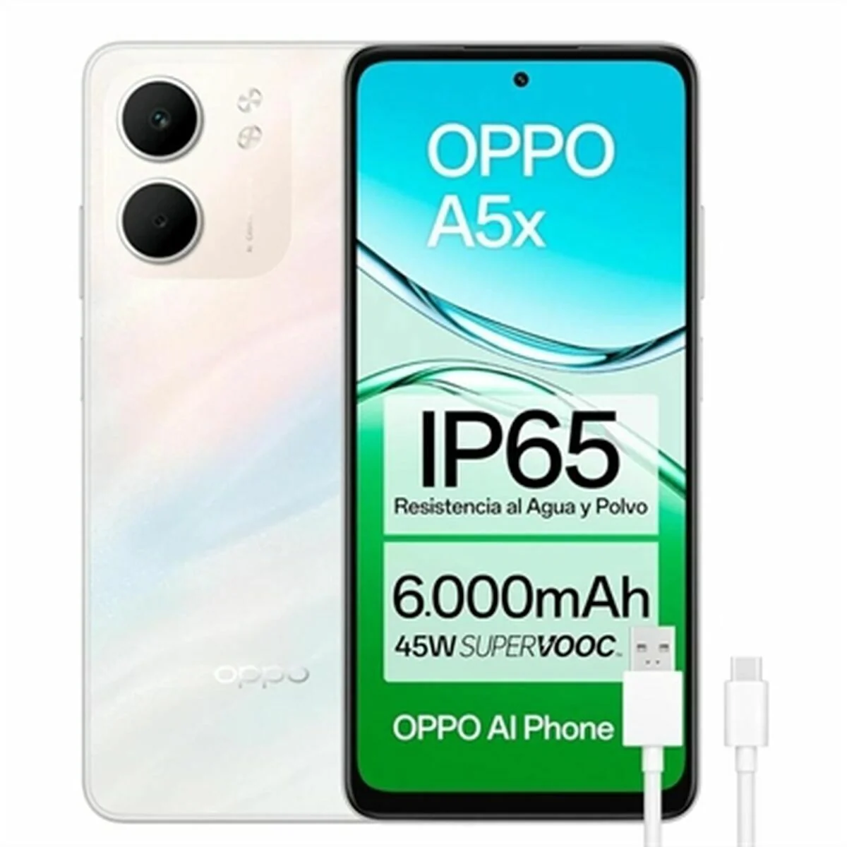 Smartphone Oppo A5X WHITE 6,67" Octa Core Qualcomm Snapdragon 6s 4g Gen1 4 GB RAM 128 GB Blanco - Image 10