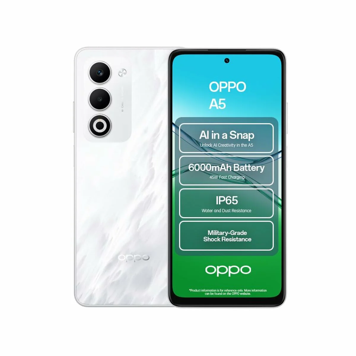 Smartphone Oppo A5 6,67" Octa Core Qualcomm Snapdragon 6s 4g Gen1 4 GB RAM 128 GB Blanco - Image 6