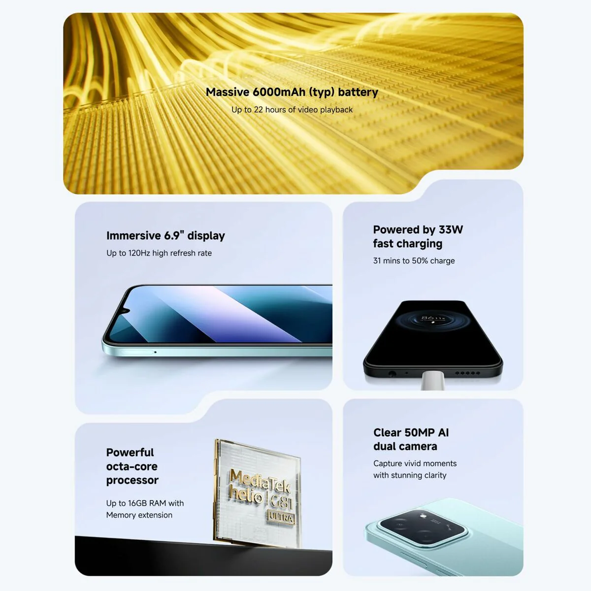 Smartphone Poco C85 6,9" Octa Core HELIO G99 ULTRA MediaTek Helio G81 MediaTek Dimensity 8500 Elite MediaTek Dimensity 9500s Med - Image 7