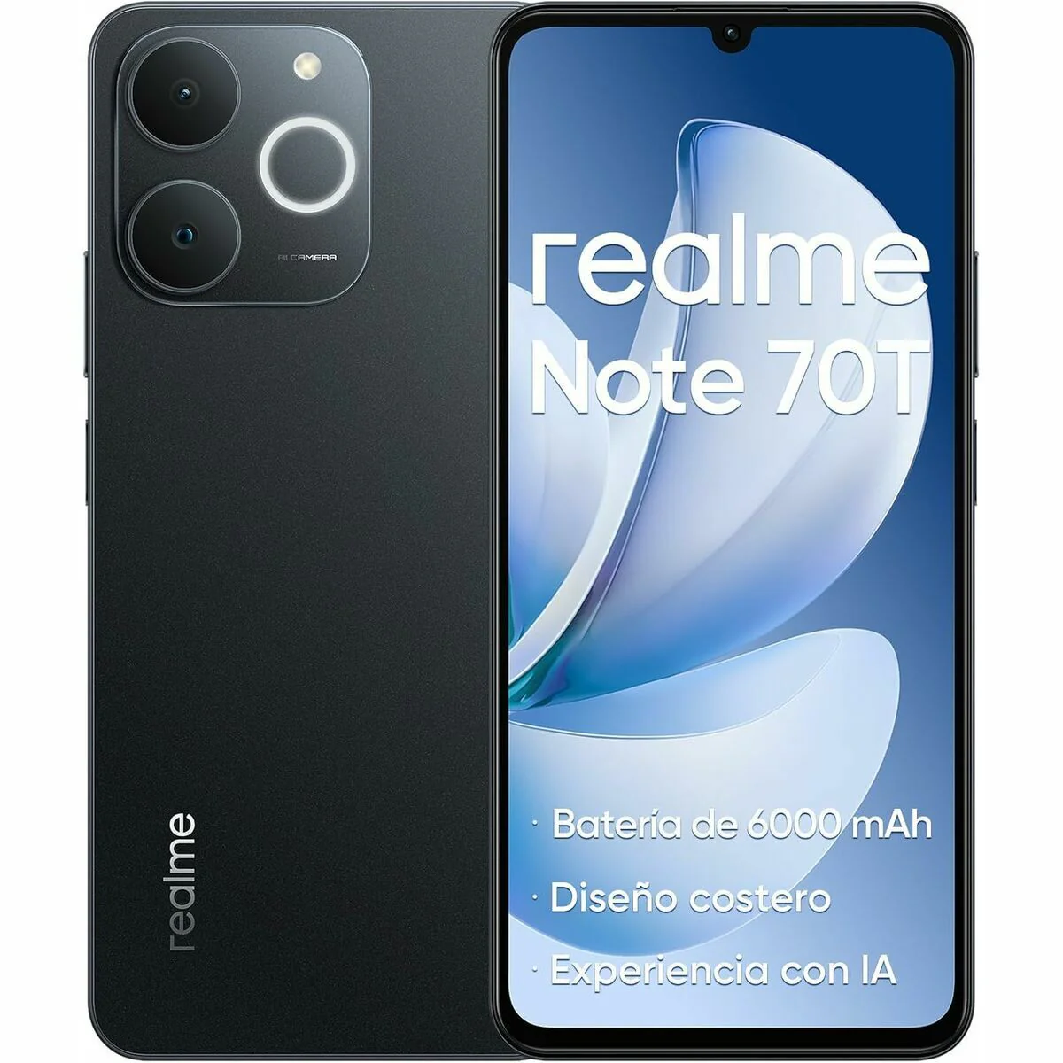 Smartphone Realme NOTE 70T 6,74" Octa Core Unisoc T7250 4 GB RAM 128 GB Negro