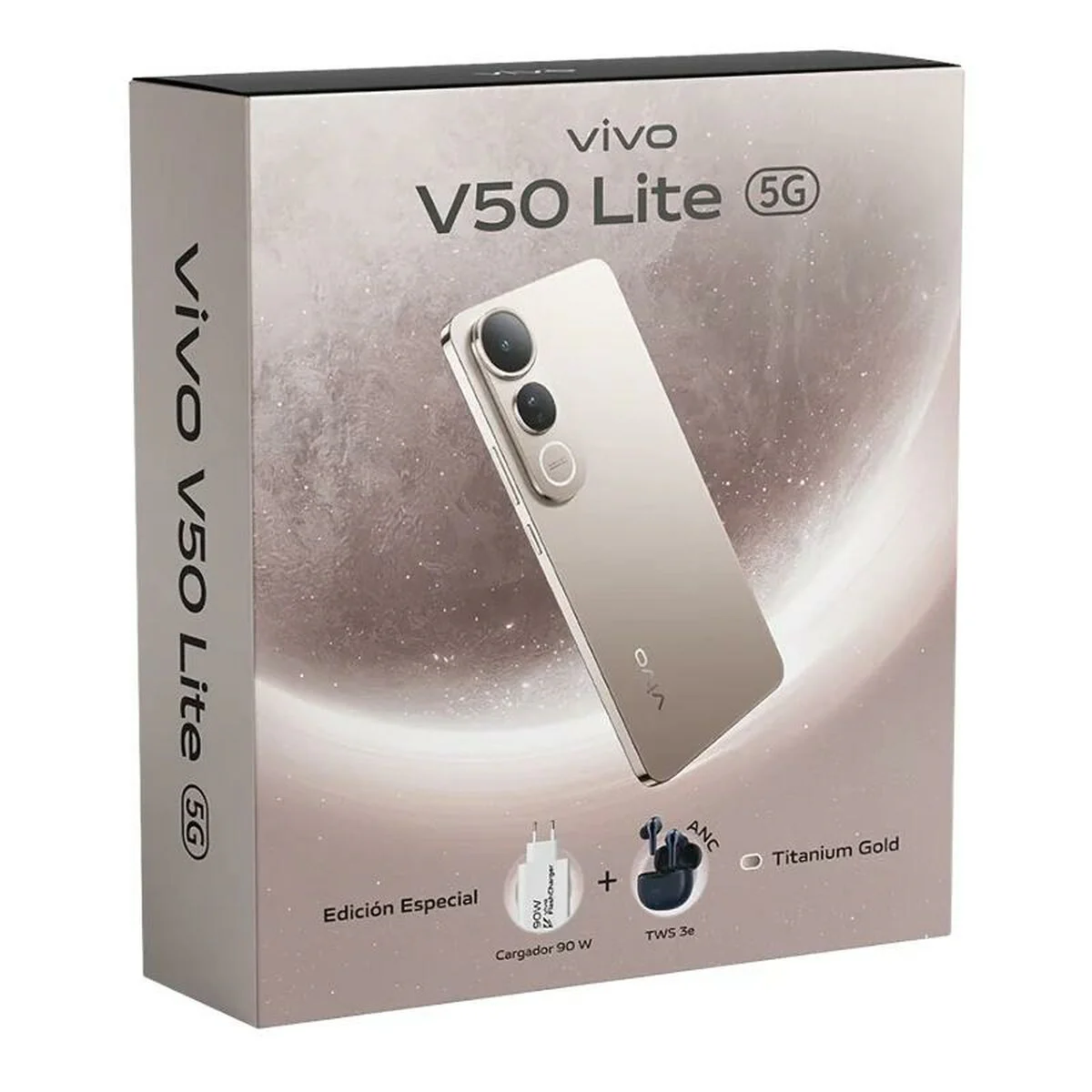 Smartphone Vivo V50 Lite 6,7" mediatek dimensity 6300 8 GB RAM 256 GB Marrón Dorado - Image 5