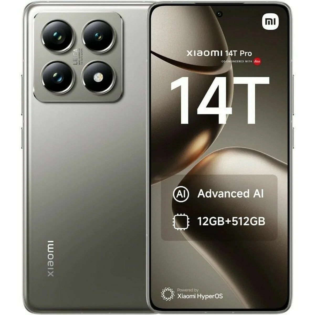Smartphone Xiaomi 14T Pro 6,67" Octa Core Mediatek Dimensity 9300+ 12 GB RAM 256 GB Gris