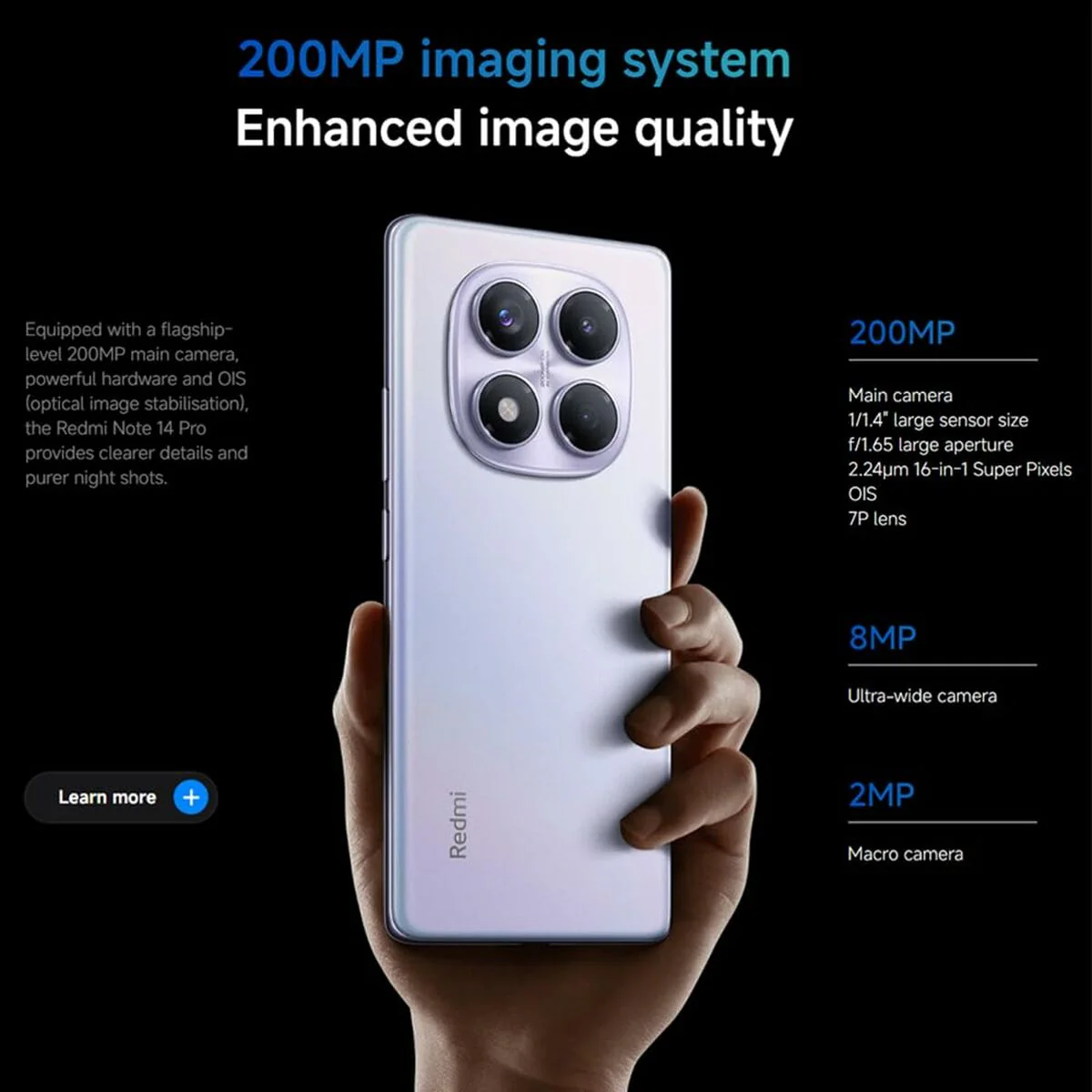 Smartphone Xiaomi Redmi Note 14 Pro 6,67" Octa Core 12 GB RAM 512 GB Violeta Lila - Image 4