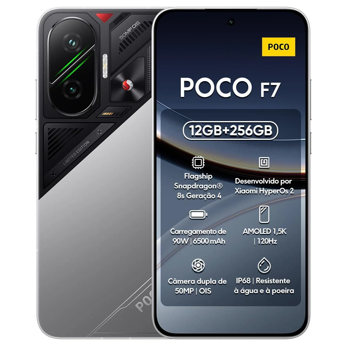 Smartphone Xiaomi POCO F7 5G 12-256 SV Octa Core 12 GB RAM 256 GB Plateado - Image 9