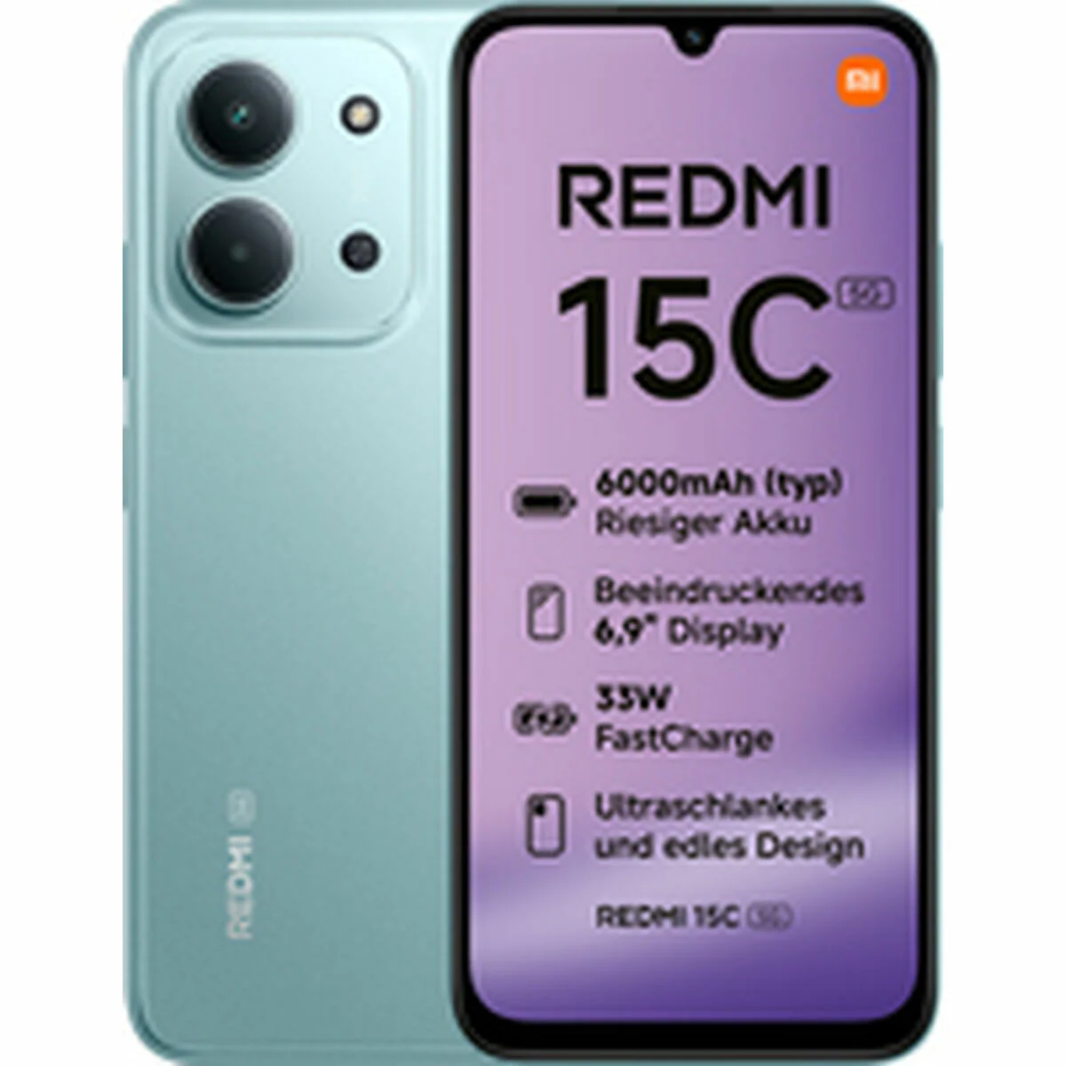 Smartphone Xiaomi Redmi 15C 6,9" Octa Core mediatek dimensity 6300 4 GB RAM 128 GB Verde