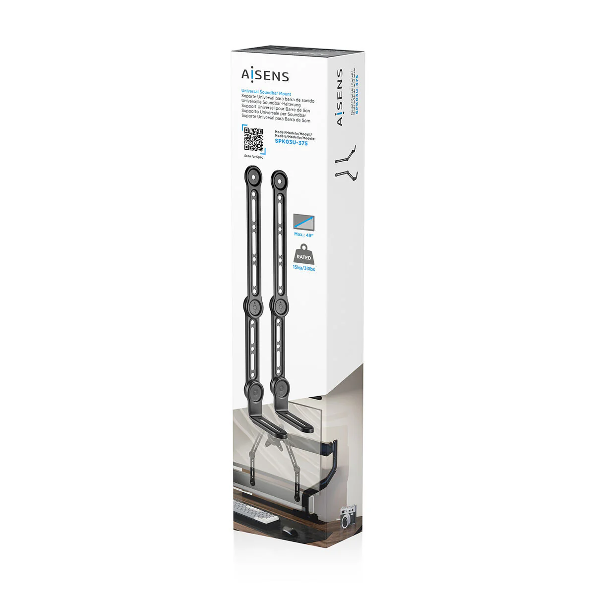 Soporte ajustable Aisens SPK03U-375 Negro - Image 6