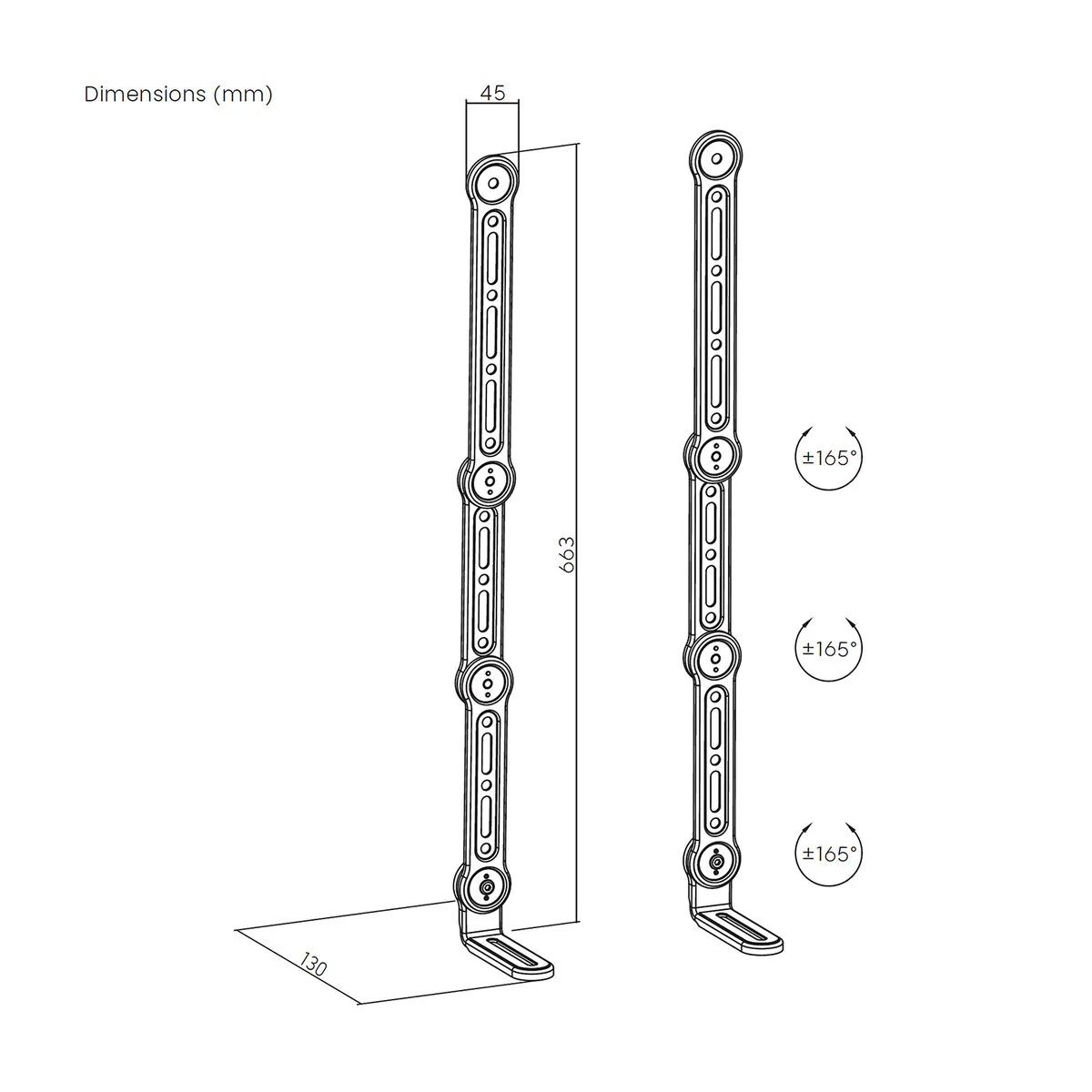 Soporte ajustable Aisens SPK04U-377 Negro - Image 3