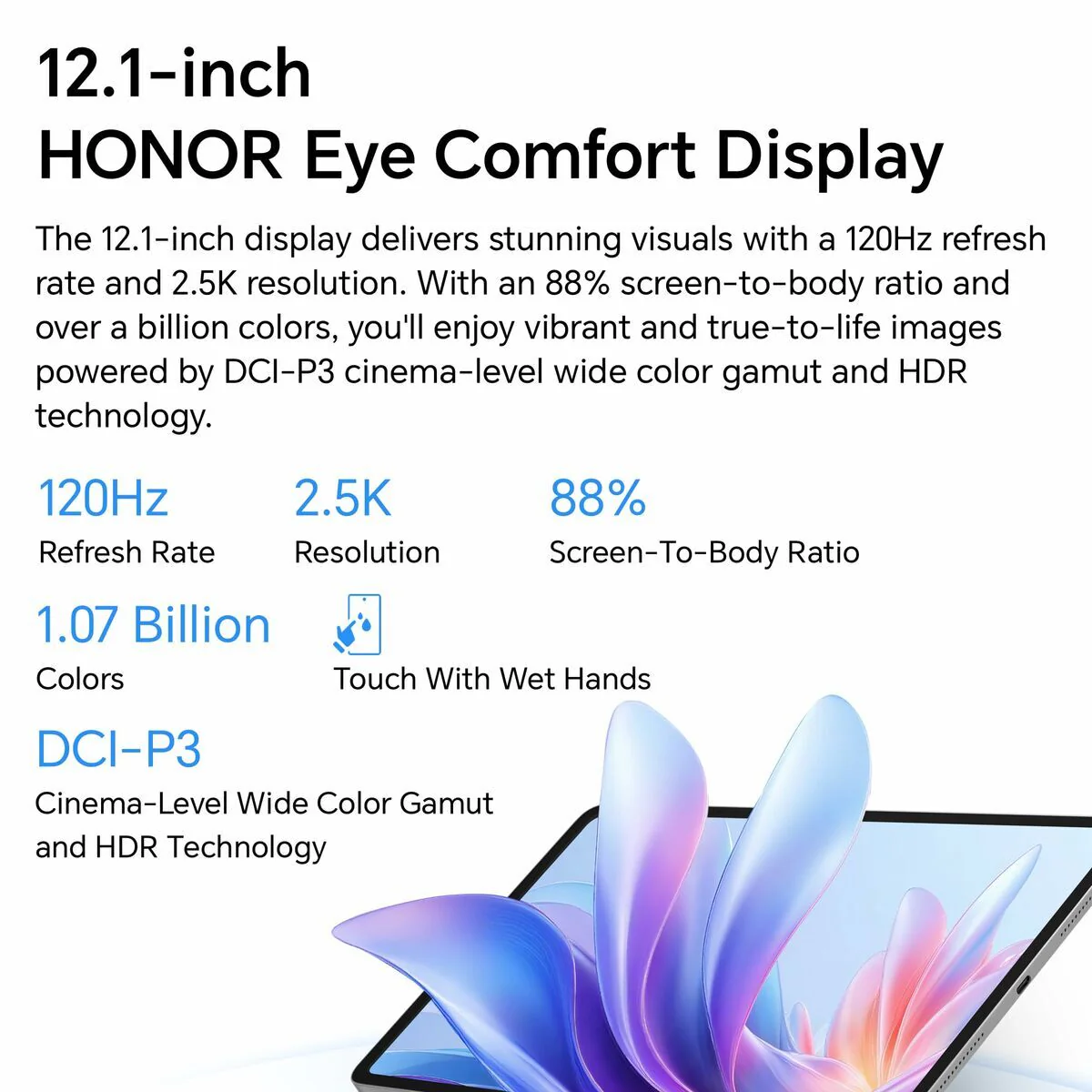 Tablet Honor 5301ANNU 12,1" Octa Core Qualcomm Snapdragon 7 Gen 3 8 GB RAM 256 GB Gris - Image 6