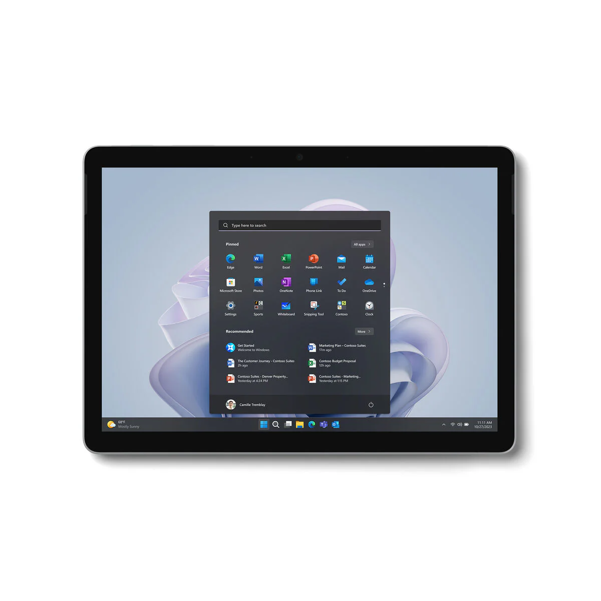 Tablet Microsoft Surface Go 4 10,5" Intel N200 8 GB RAM 256 GB Platino - Image 2