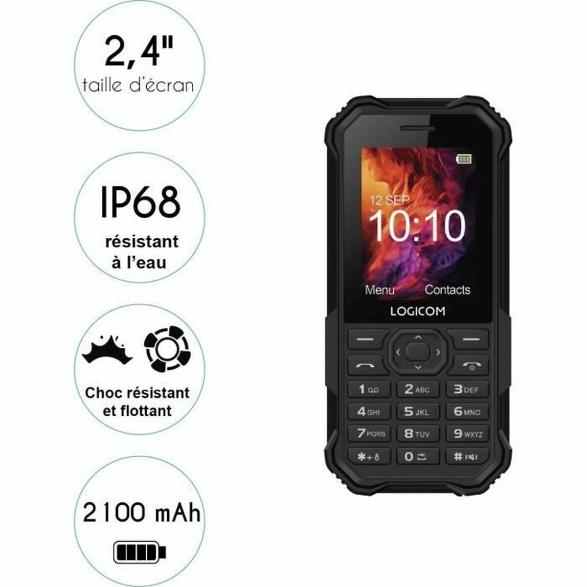 Teléfono Móvil Logicom XTREM_40_BK 2,4" Negro - Image 3