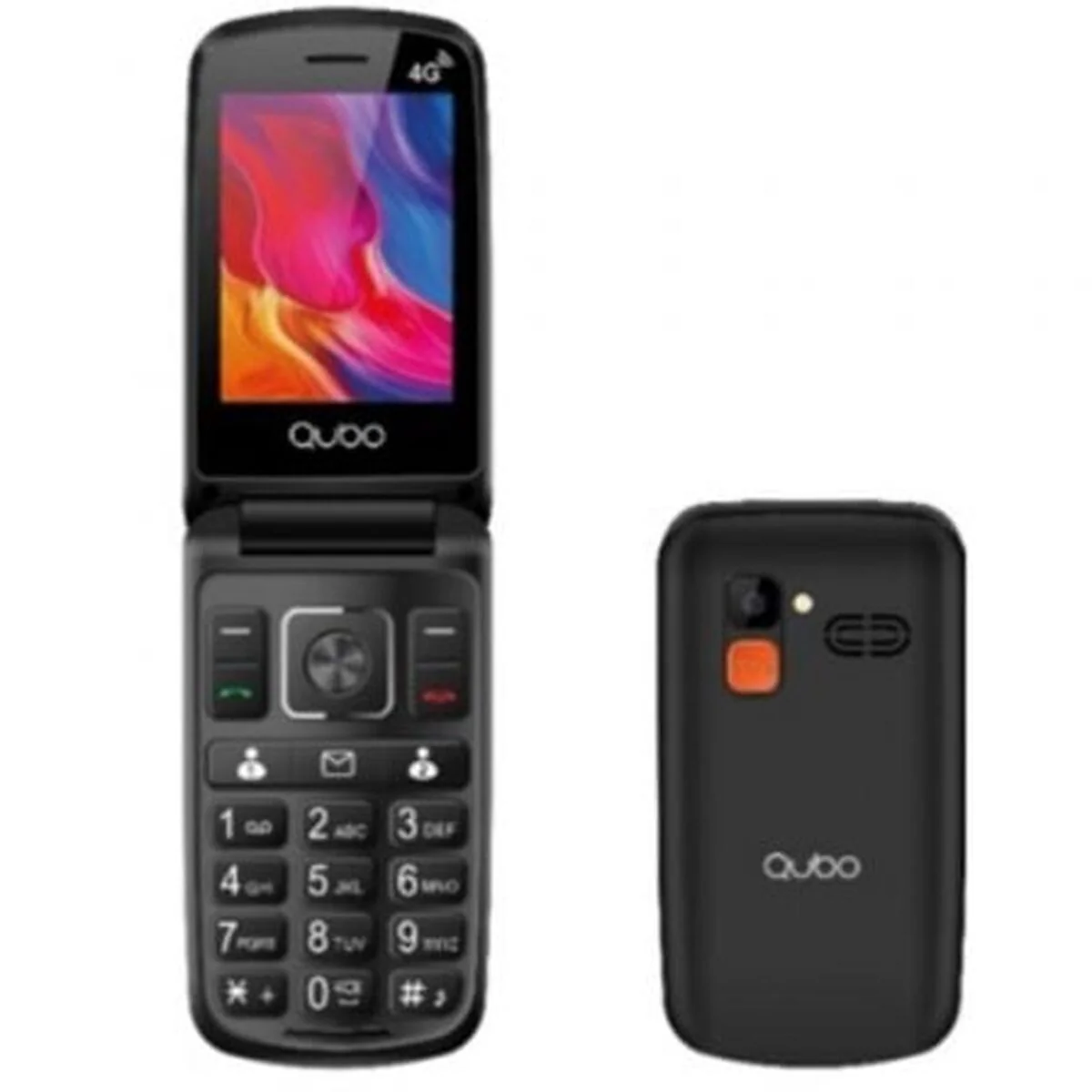 Teléfono Móvil para Mayores Qubo P-210NW 4G Single Core 128 GB Negro