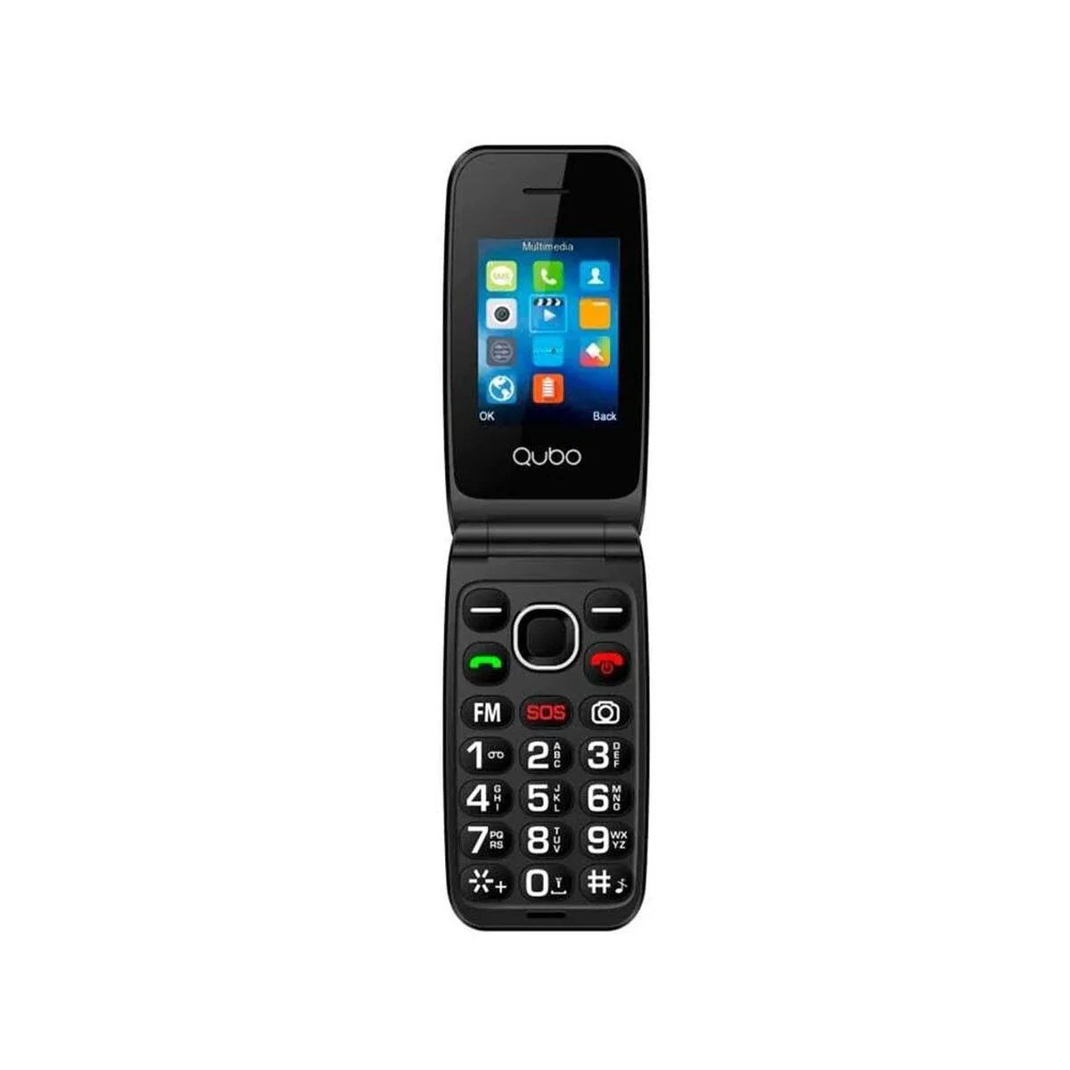 Teléfono Móvil para Mayores Qubo P-210NW 4G Single Core 128 GB Negro - Image 2